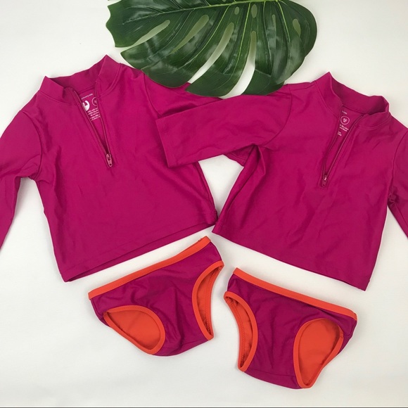 Primary Other - Twin rash guard swim top and bottoms size 0-6 M